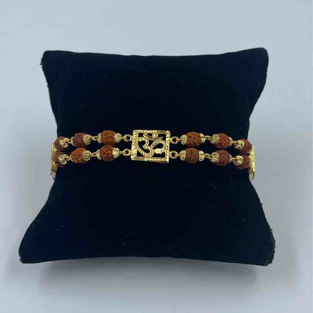 Rudraksh Gold Bracelet - R Narayan Jewellers | R Narayan Jewellers