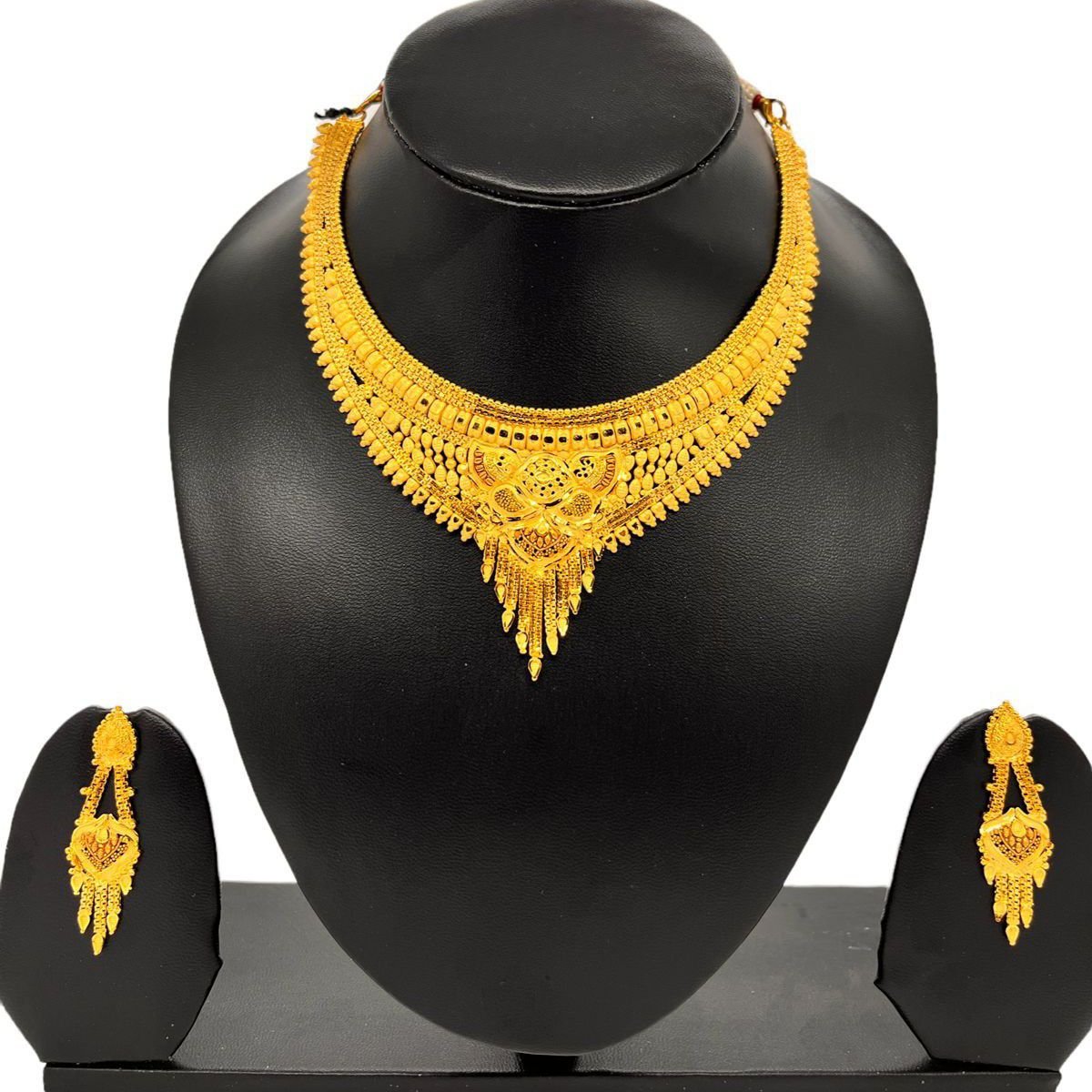 Designer Gold Plated Necklace Set UC-NEW499 – Urshi Collections